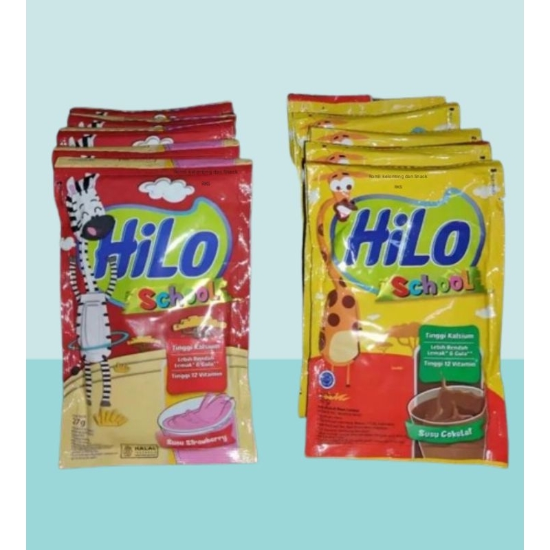 NUTRIFOOD HiLo School HiLo Active Coklat / Strawberry 10 Sachet