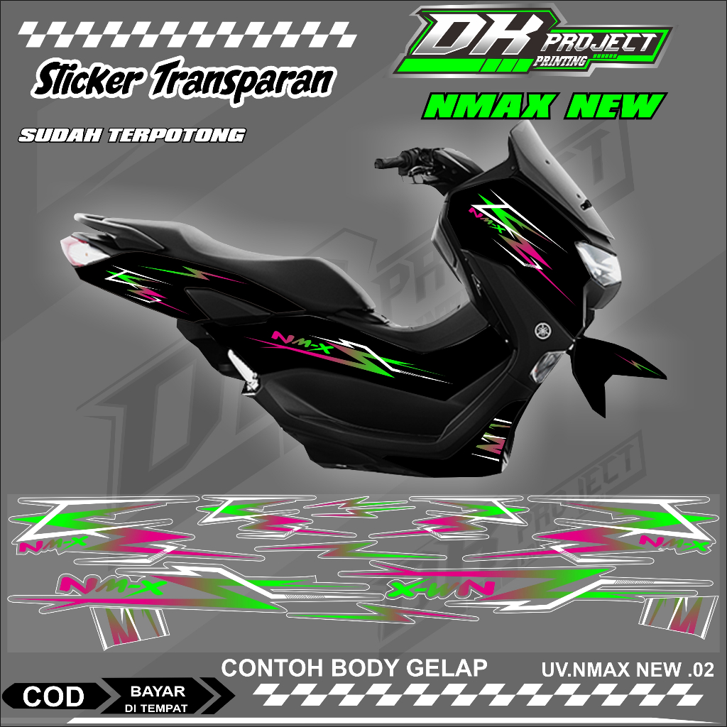 NMAX NEW STIKER  UV MOTOR KEREN LIS VARIASI NMAX NEW STIKER MOTOR YAMAHA DESAIN UV.01