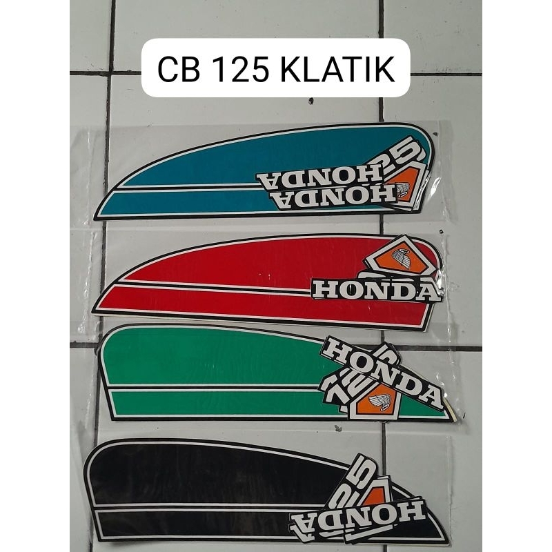 (bisa COD) Stiker Honda CB 125 Klatik striping motor tua CB 125 full body