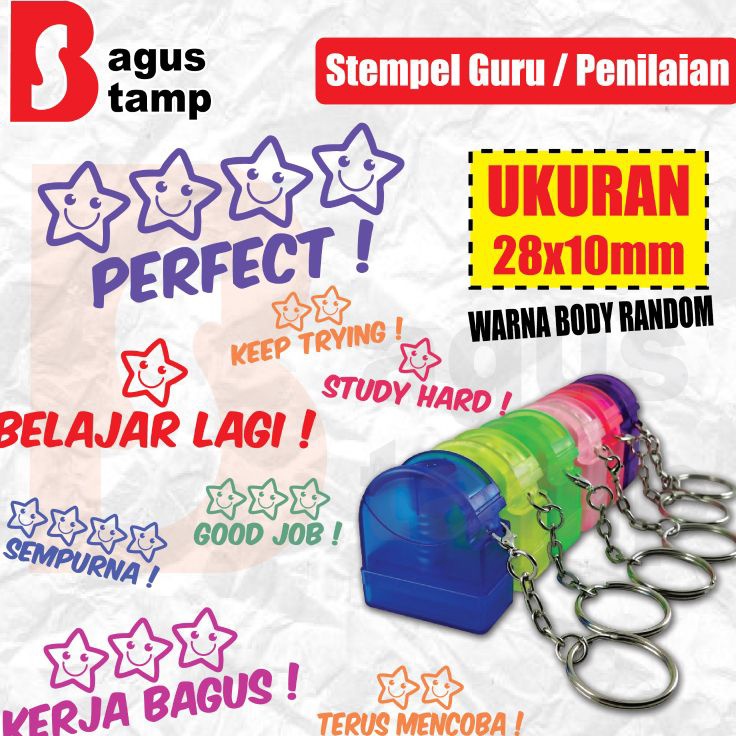 

Terkini Stempel Guru Penilaian Bintang Teacher Stamp Star Rewards SD TK Anak [GANTUNGAN KUNCI] ➢☋★✭