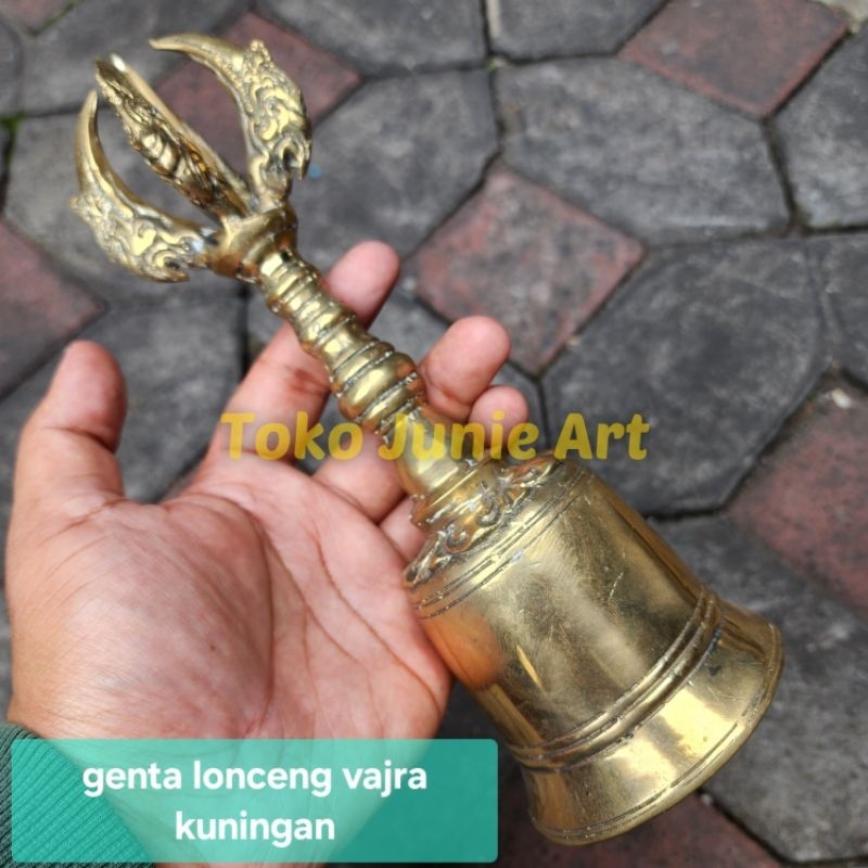 LONCENG GENTA VAJRA KUNINGAN ANTIK / LONCENG / BAJRA /HINDU