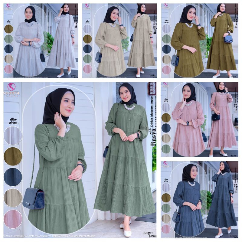 Gamis shofiya terbaru//RASYA MIDI//COD