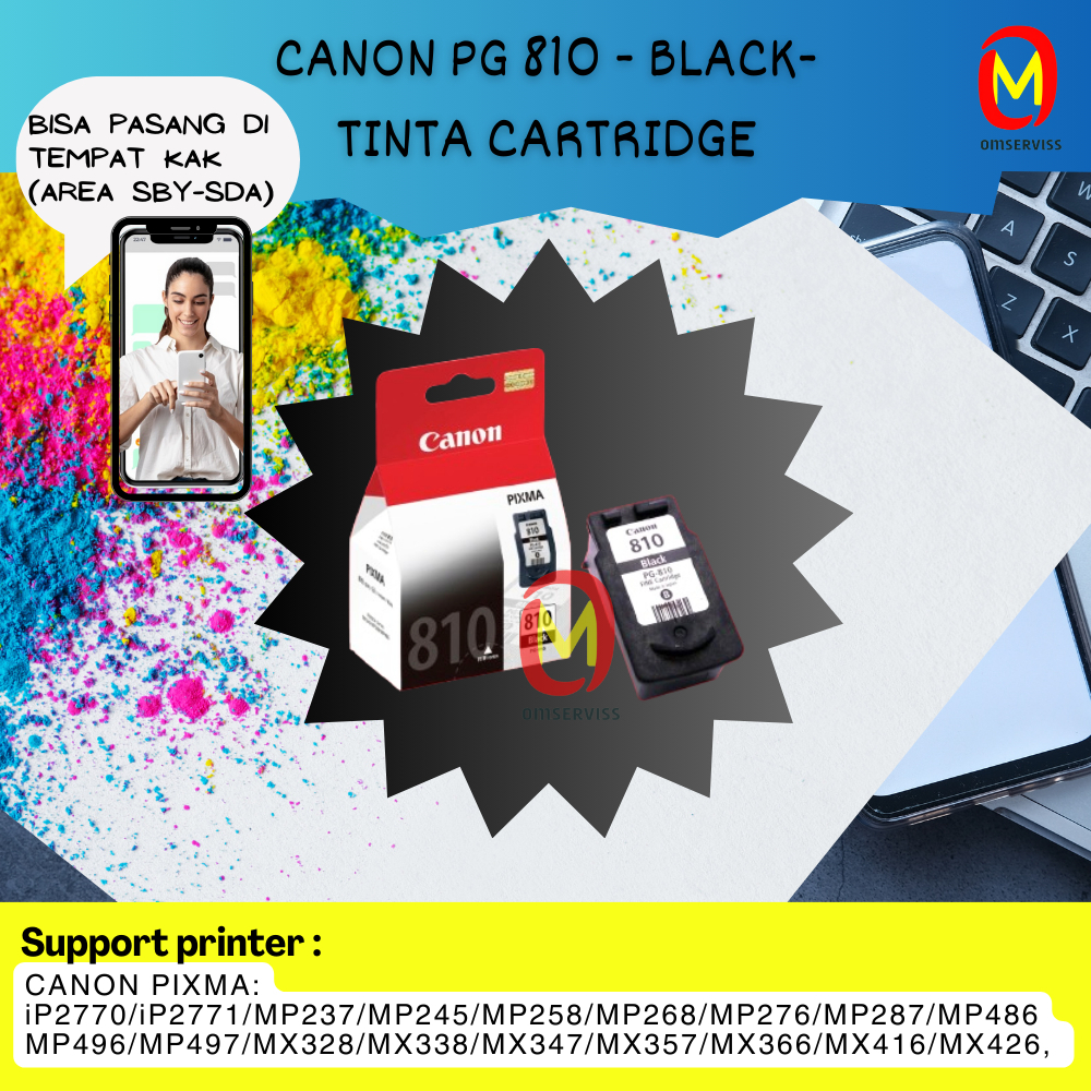 TINTA CARTRIDGE CANON PG810 HITAM