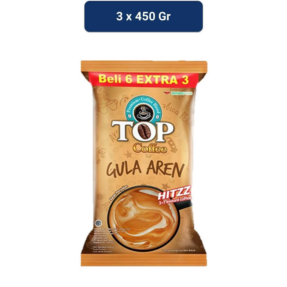 

B3stseller Top Coffee Kopi Instan Gula Aren Pack 22 gr isi 6 + 3 pcs x3 Cuci_Gudang
