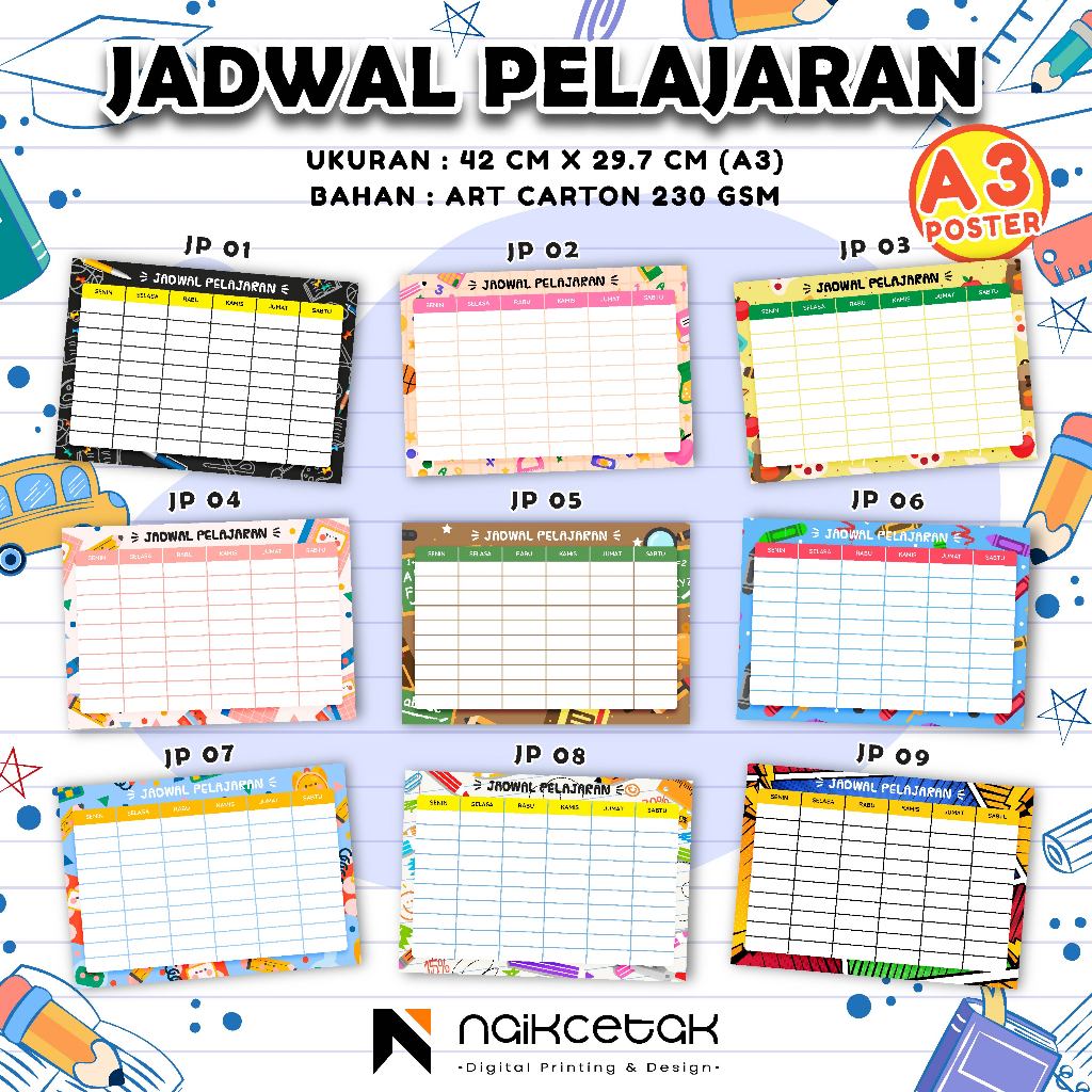 

JADWAL PELAJARAN