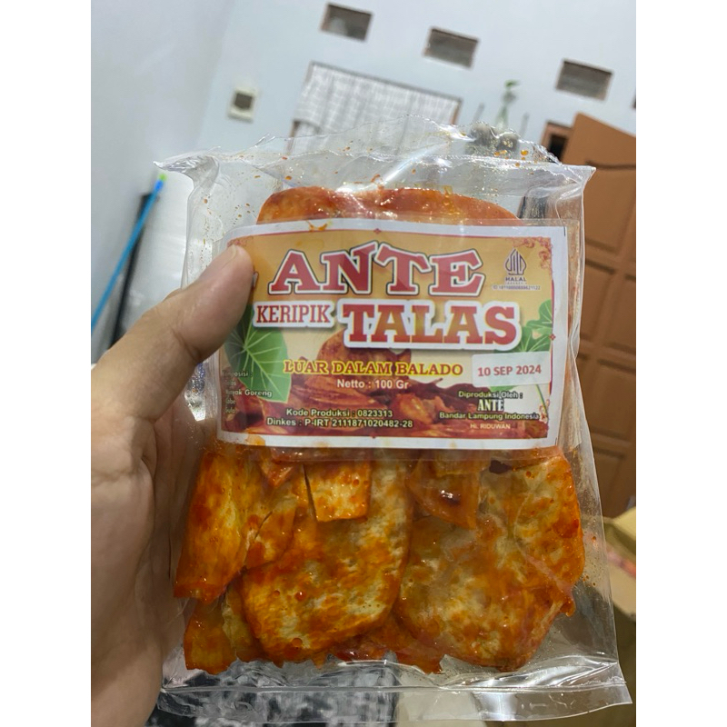 PROMO ANTE Keripik Talas Balado 100gr Oleh Oleh khas Lampung Padang Bogor