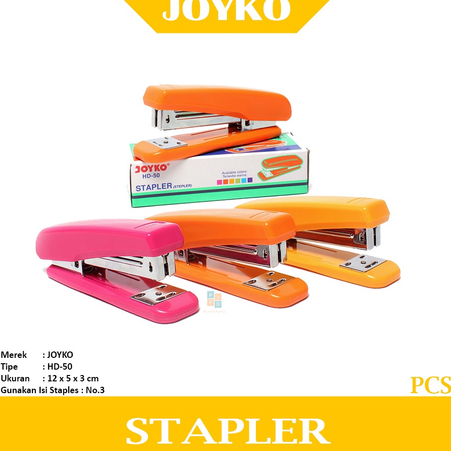 

★★★★★ JOYKO - Stapler - Staples Besar HD 50 Berwarna - Pcs Diskon Promo