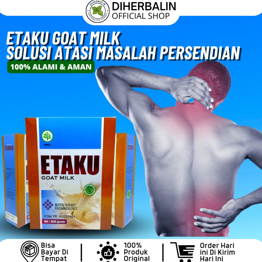 

R3d11 Etaku Goat Milk - Susu Kambing Etawa Bubuk Nyeri Pinggang Sendi Lutut Osteoarthritis Rematik Asam Urat Osteoporosis Aman Alami Halal BPOM Murah