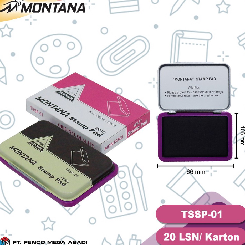 

Model Terkini 1 PSC BAK STEMPEL / STAMP PAD MONTANA ➜♪✲❊