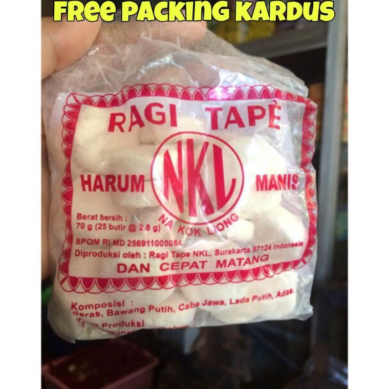 

TKK9D RAGI TAPE NKL ORIGINAL 100% / RAGI NKL TAPE 98