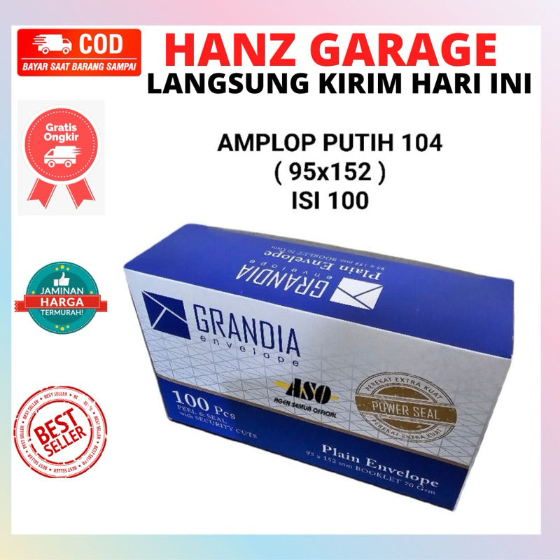 

amplop isi 100pc grandia putih bukan paper line isi 100 lembar 1pack amplop