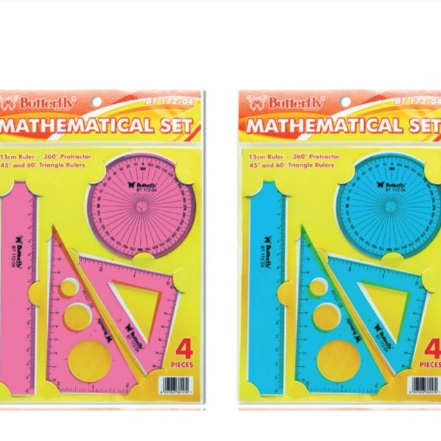 

Promo Penggaris Butterfly Mathematical / Penggaris matematika Set BT-172-04 Dijual Murah