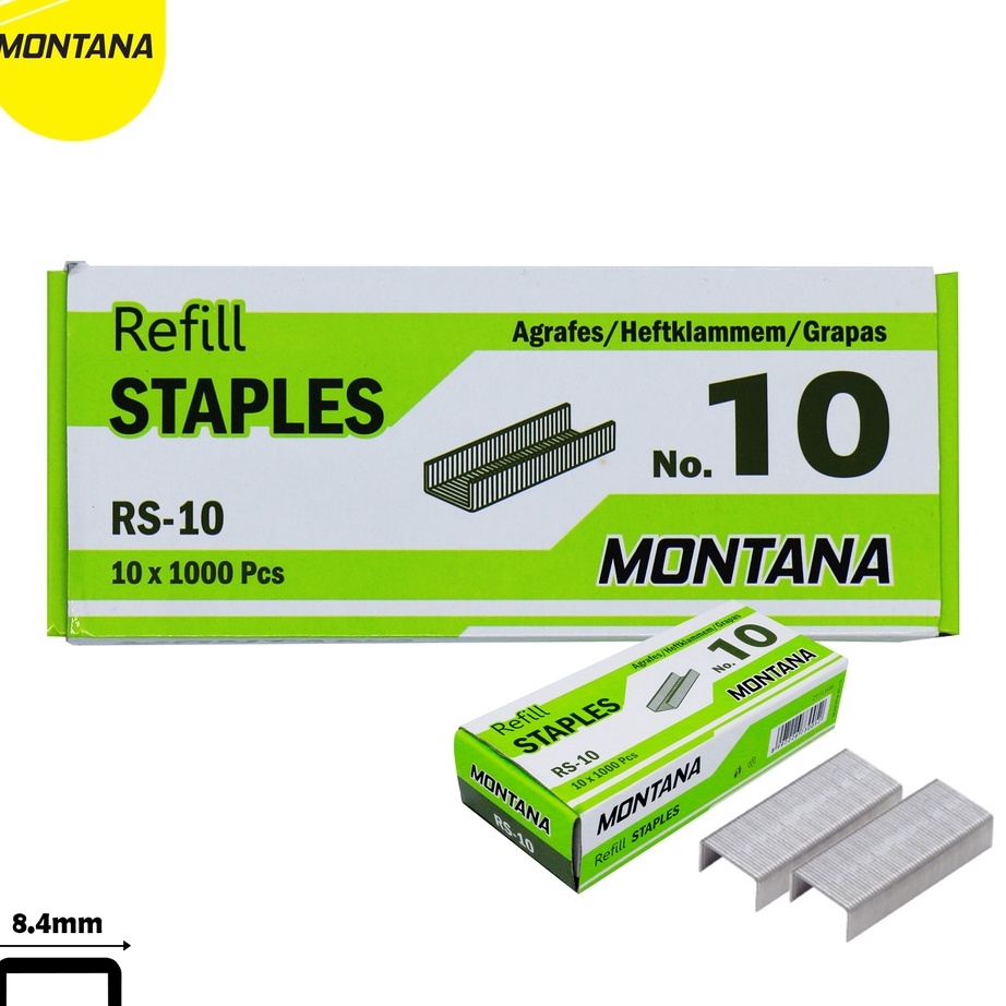 

Best MONTANA Staples / Isi Stapler / Refill Stapler Montana No. 10 / 10 BOX Terbatas