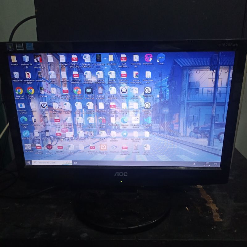 Monitor 16 inch AOC e1620Swb normal mulus garansi