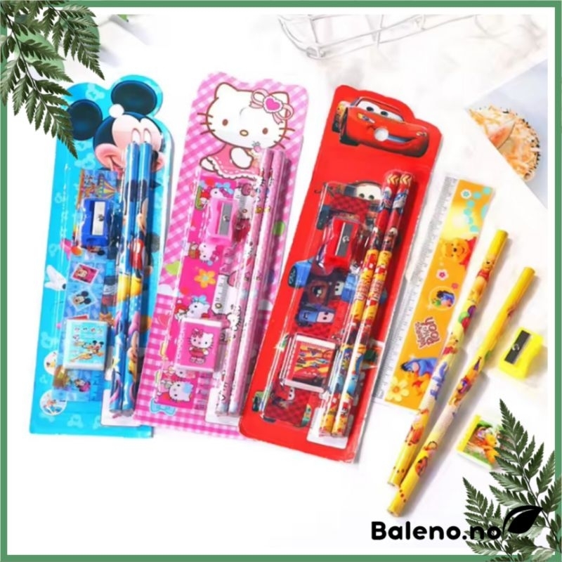 

[ 055 ] Stationery Set 5 in 1 Alat Tulis Sekolah Karakter Lucu