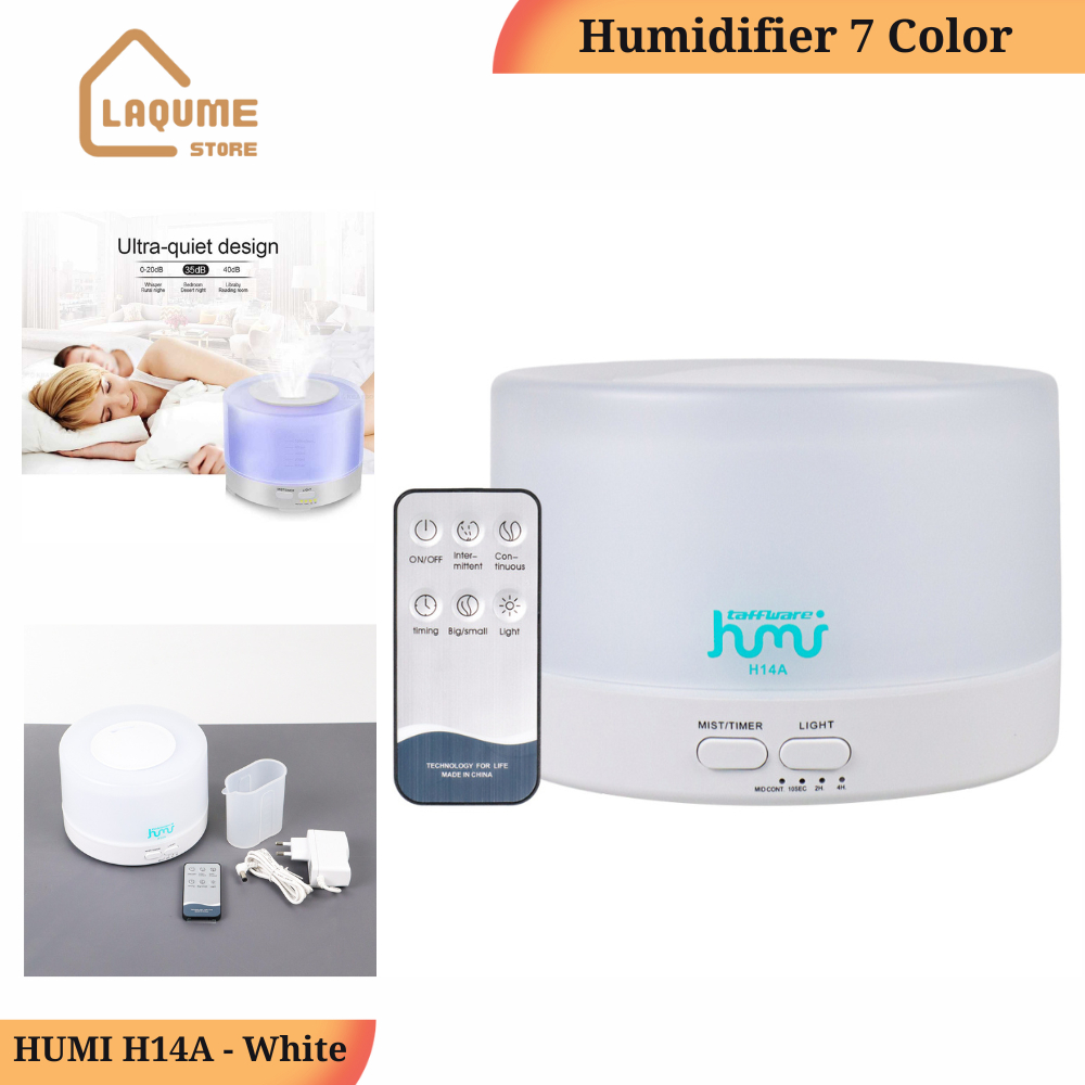 Air Humidifier Aromatherapy 7 Color RGB LED 500ml Pengharum Pelembab Udara Ruangan + Remote Kontrol