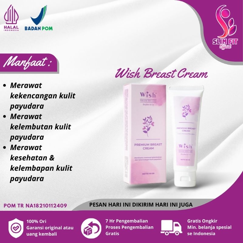 Wish Premium Breast Cream Dr Boyke Krim Pembesar Payudara Pengencang Dan Menjaga Kesehatan Payudara