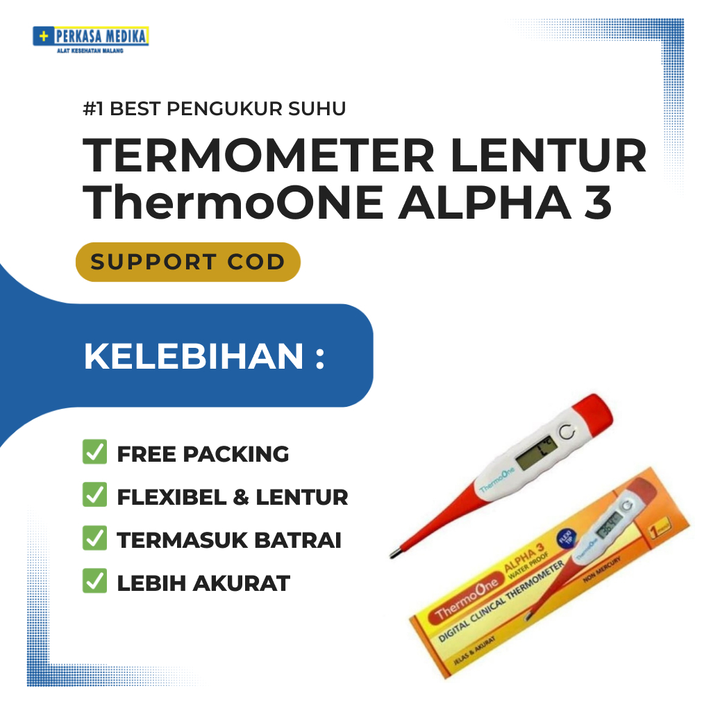Termometer BAYI ANAK Ketiak badan digital TERMOONE lentur thermometer Digital Perkasa Medika Malang