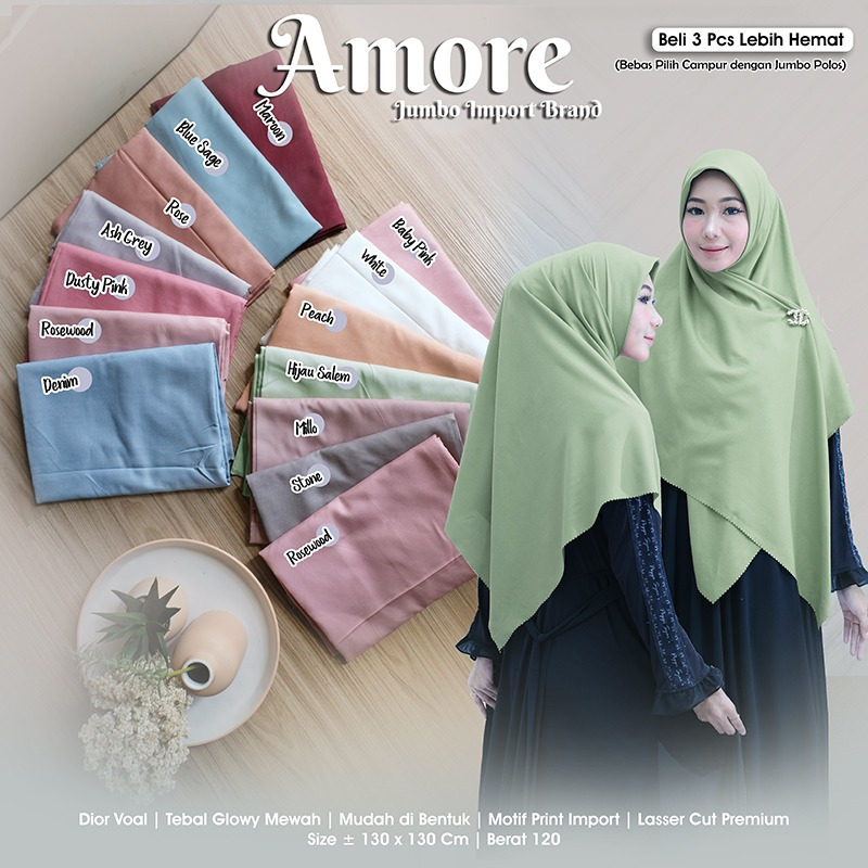 AMORE SQUARE JUMBO MOTIF PRINTING BY MNV SIZE 130 x 130 CM, MUDAH DIBENTUK DAN NYAMAN DIPAKAI UNTUK 
