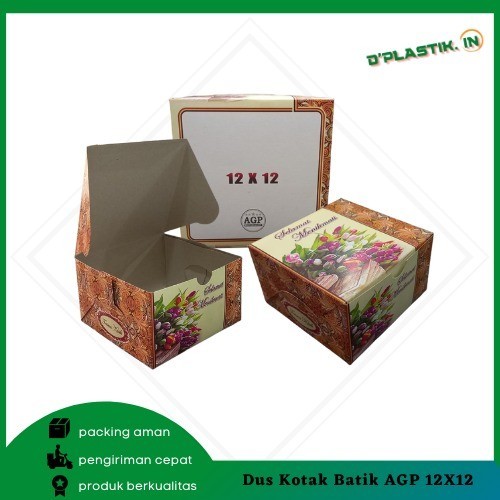 DUS SNACK BATIK KECIL 12X12 DUS SELAMAT MENIKMATI KOTAK SNACK BOX