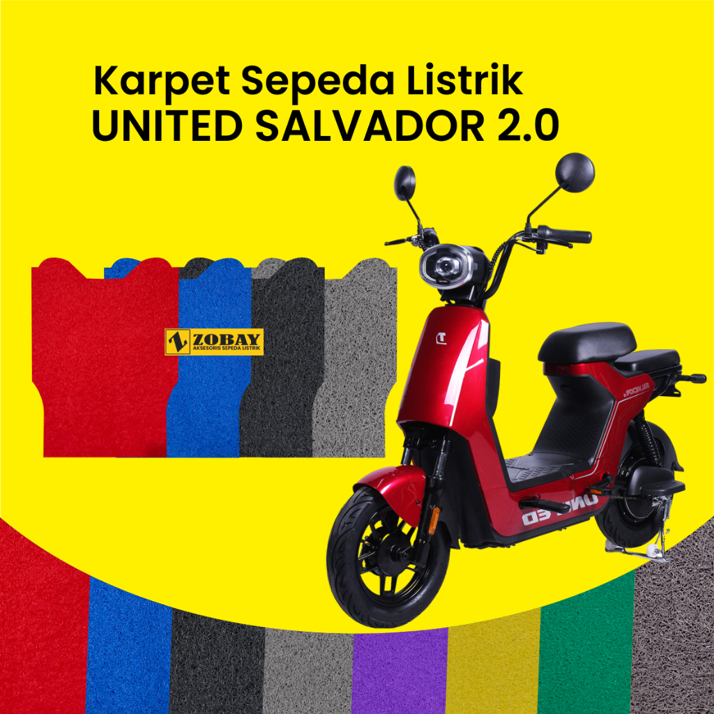 Karpet Sepeda Listrik UNITED SALVADOR 2.O premium tebal empuk