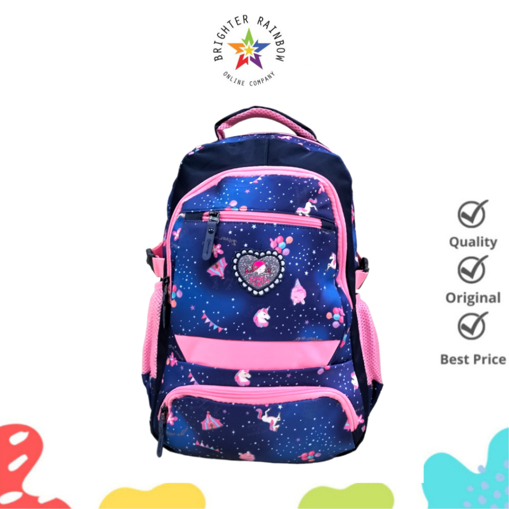 TAS SILVER GIRL 74220S-1 UNICORN RANSEL ANAK SEKOLAH LAPTOP BACKPACK
