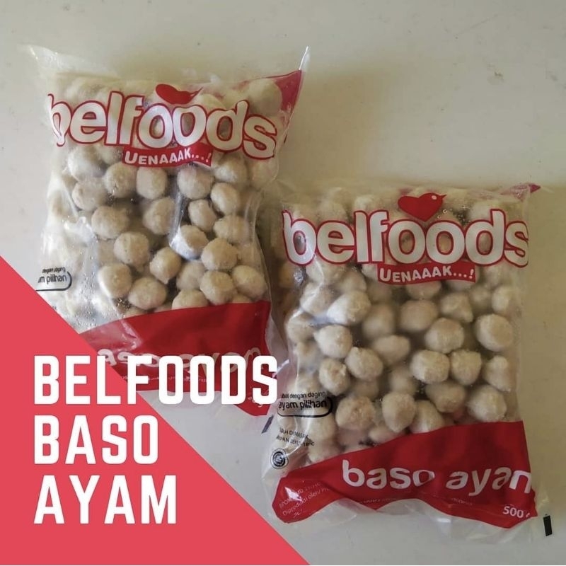 

belfoods bakso ayam uenak 500 gr / belfood baso chicken mini / uenaaak