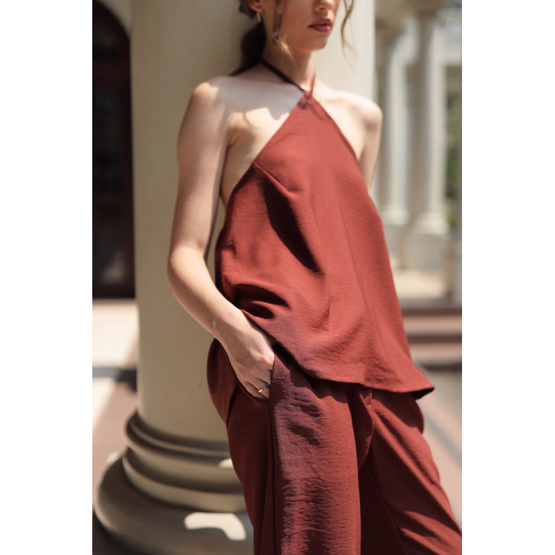 Ravissia Willow Set Wanita Halter | Setelan Wanita Premium | One Set Outfit Wanita|one set pesta|par