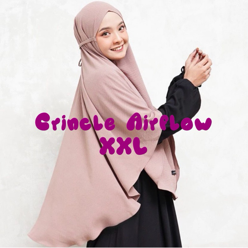 BERGO CRINKLE TALI TANPA PED BAHAN AIRFLOW PREMIUM JUMBO SYARI TANPA PED UKURAN XXL