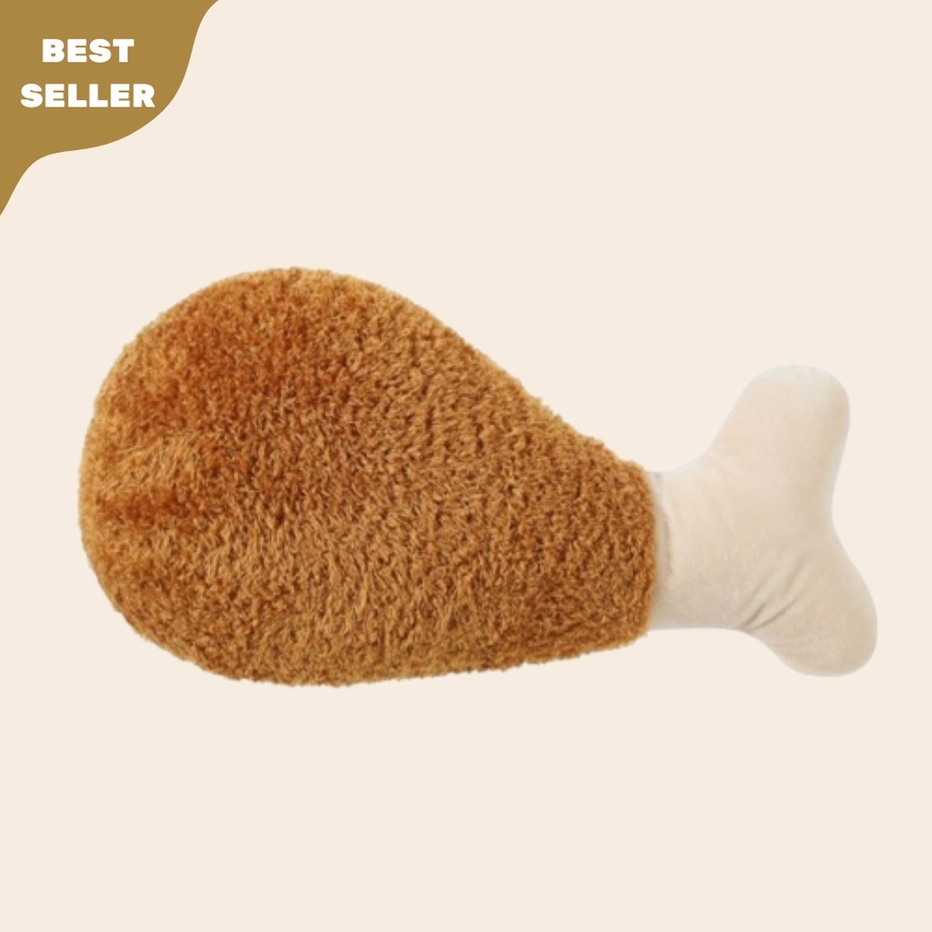 Boneka Ayam Goreng / Bantal boneka makanan paha ayam size 40 cm