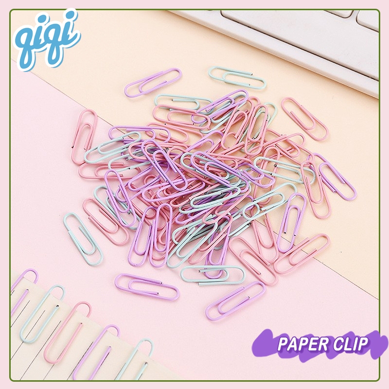 

Paper Clip Warna Metalic / warna macaron / Paper klip warna / Penjepit kertas berbagai warna - Qiqi Treasure