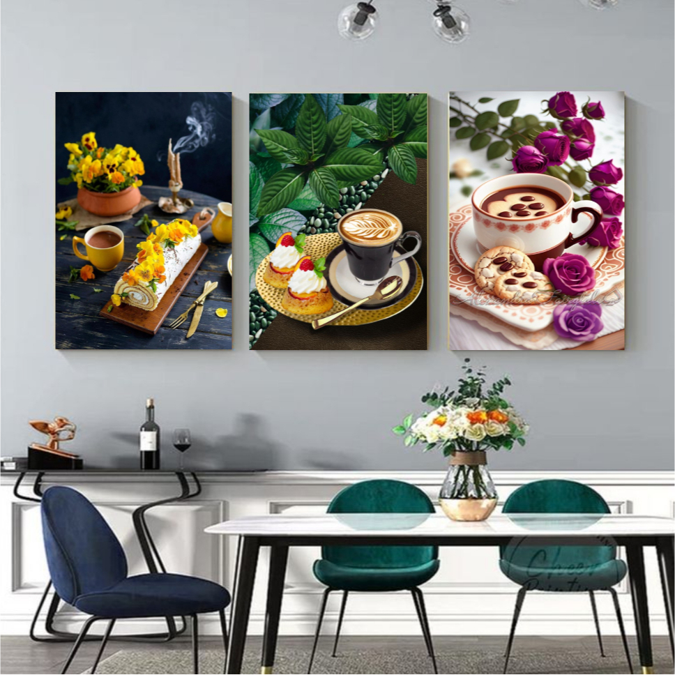 AINUN....WELLDECOR HIASAN DINDING DEKORASI RUMAH MOTIF KOPI ESTETIK TERBARU/HIASAN DINDING RUANG MAK