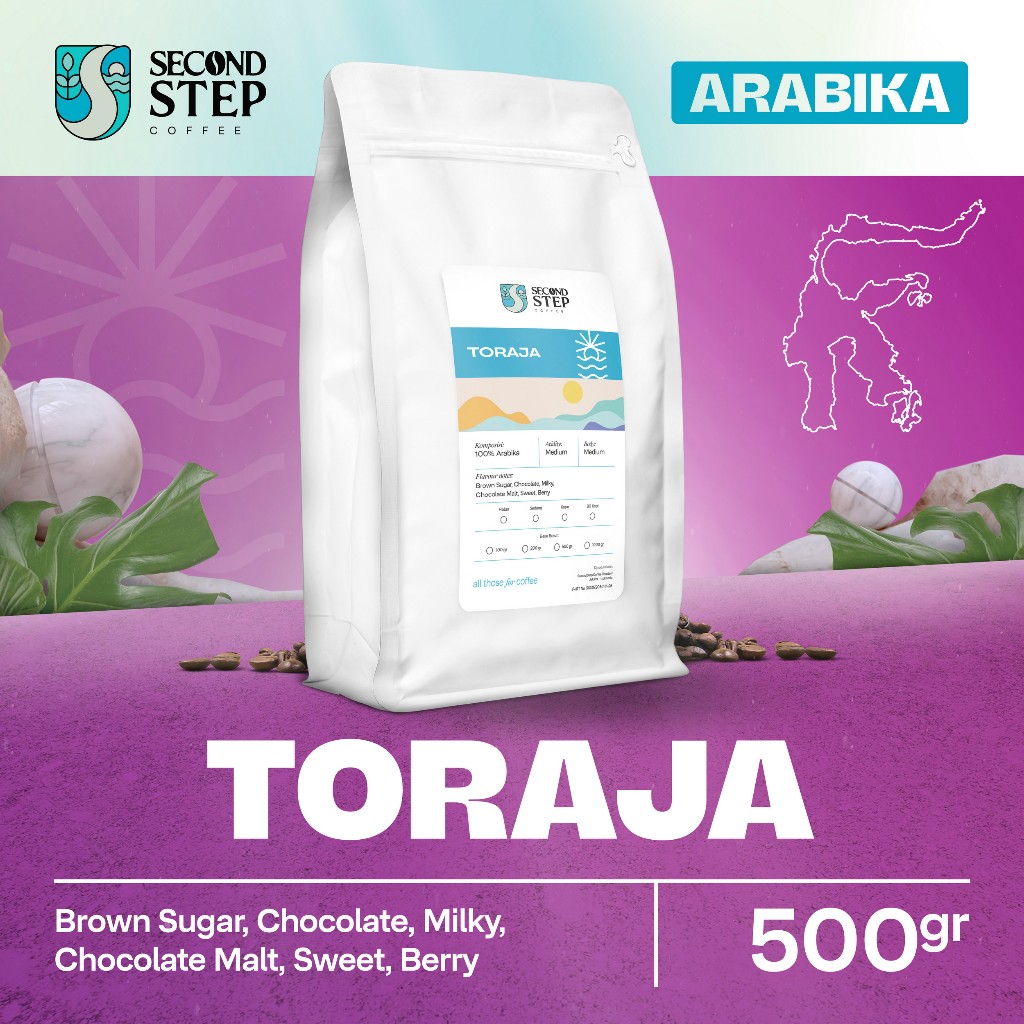 

Biji Kopi Arabika Bubuk Toraja Sulawesi 500gr Arabica Coffee Roast Beans