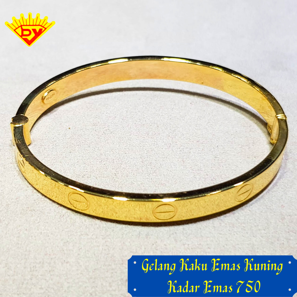 Gelang Kaku Emas Kuning 731 Kadar Emas 750