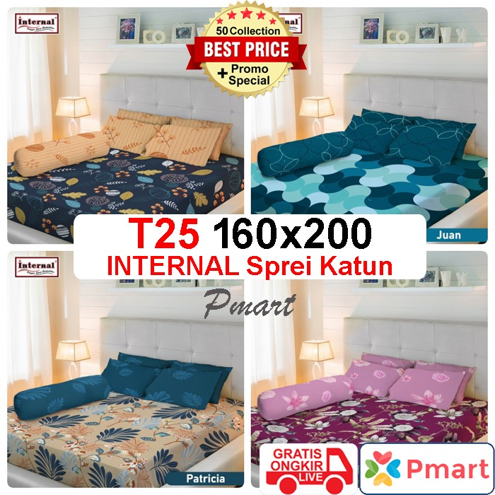 SPREI INTERNAL 160x200 TINGGI 25 cm / SPREI KATUN 160x200 TINGGI 25 QUEEN
