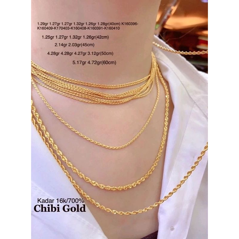 RB CHIBI GOLD - Kalung emas tambang kuning 700 kadar 16k - chibigold