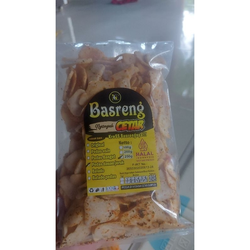 

Basreng Nyonyah cetar 250 gr