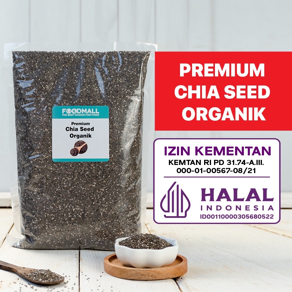

➶ Chia Seed Mexico Organic 1 kg PREMIUM ✵Diskon