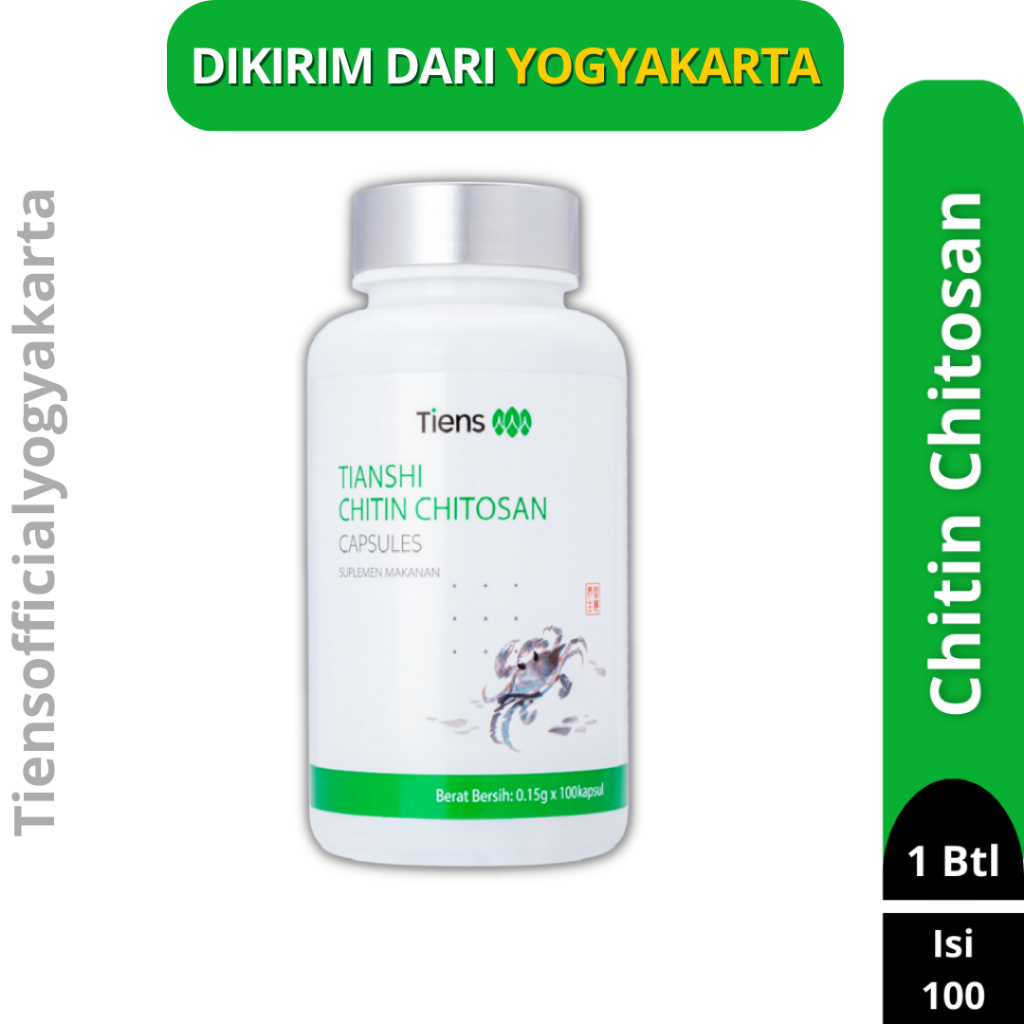 Chitin Chitosan Tiens Original Isi 100 Kapsul | Kirim dari yogyakarta | Ada Toko Fisik | Bisa COD | 