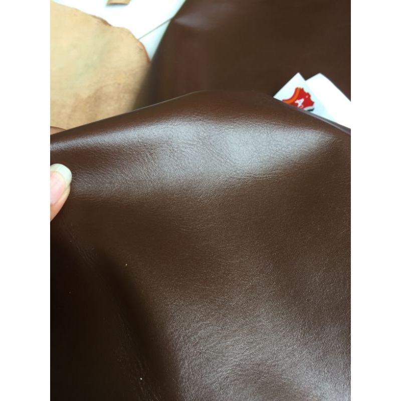 Kulit sapi asli Milled Natural warna Coklat ketebalan 1.5 mm