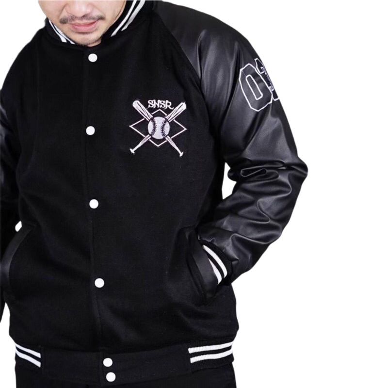 Jaket Varsity Baseball Full Bordir Pria Wanita Jaket Bomber Varsity Vintage Bahan Adem Tebal Lembut Kualitas Distro