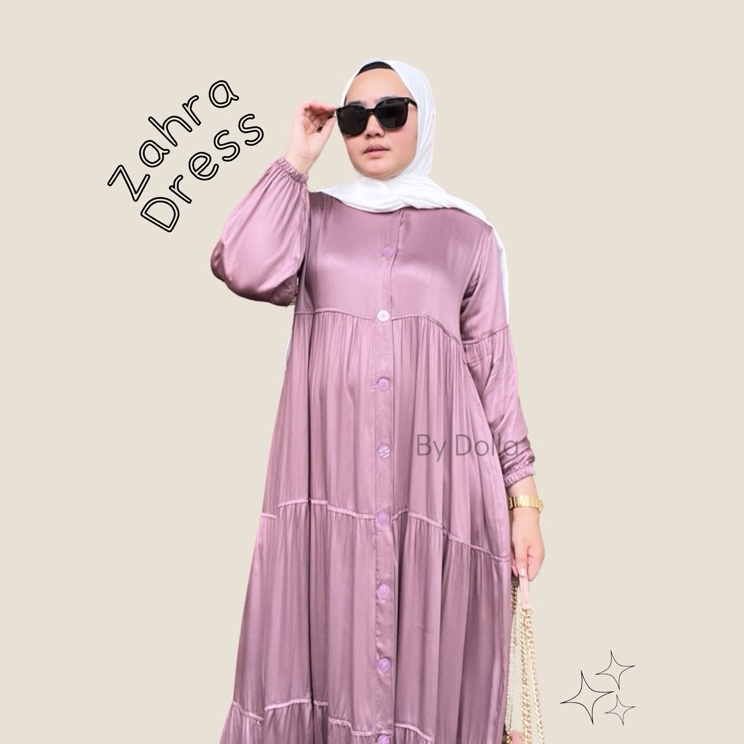 Restock Zahra Dress By Dolla | Gamis Wanita polos BY DOLLA