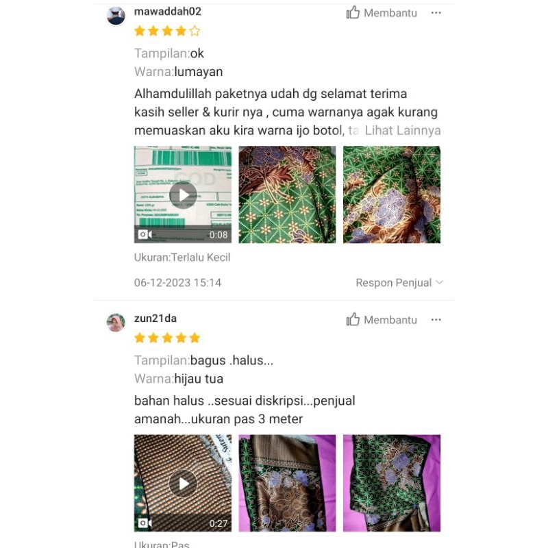 RB Bahan Kain Batik Meteran Untuk Baju Muslimat Nu Wanita Terbaru Panjang 3 Meter