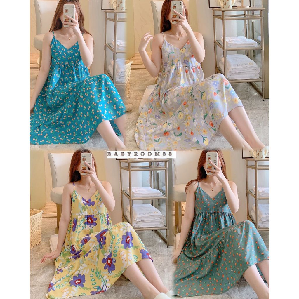 Daster Rayon Viscose Tali Satu Model Kimmy, Bahan Halus Adem Lembut, Lingkar Dada 100 cm, Panjang 10
