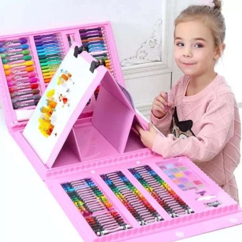 

12.12 Brand SET ALAT GAMBAR ANAK MEGA CRAYON GAMBAR PENSIL 208PCS grosir