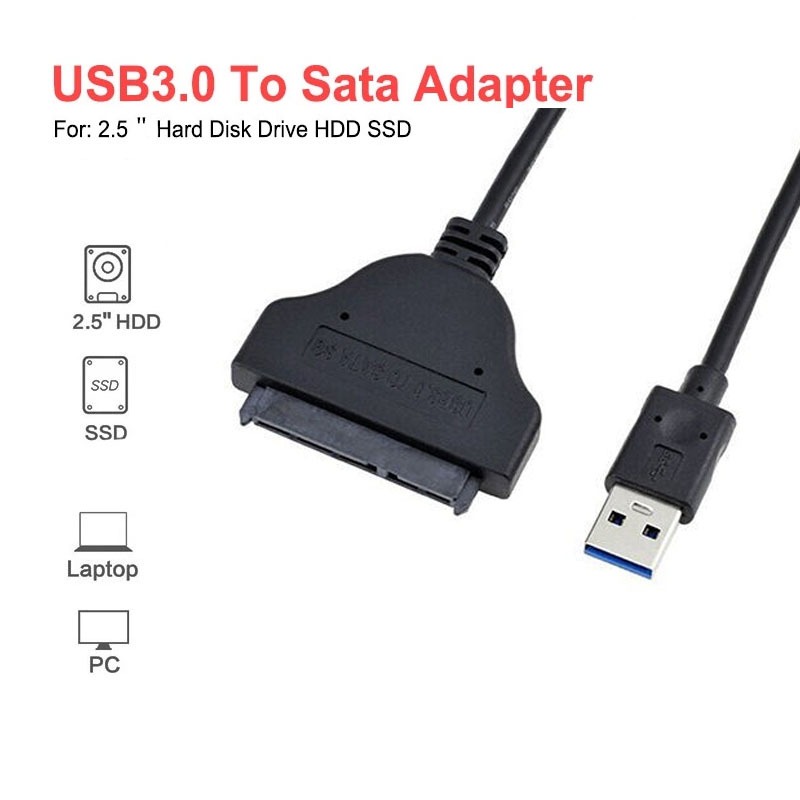 Kabel SATA to USB 3.0 HDD SSD 2.5 Inch Adapter HDD SSD Internal To External LAPTOP PC