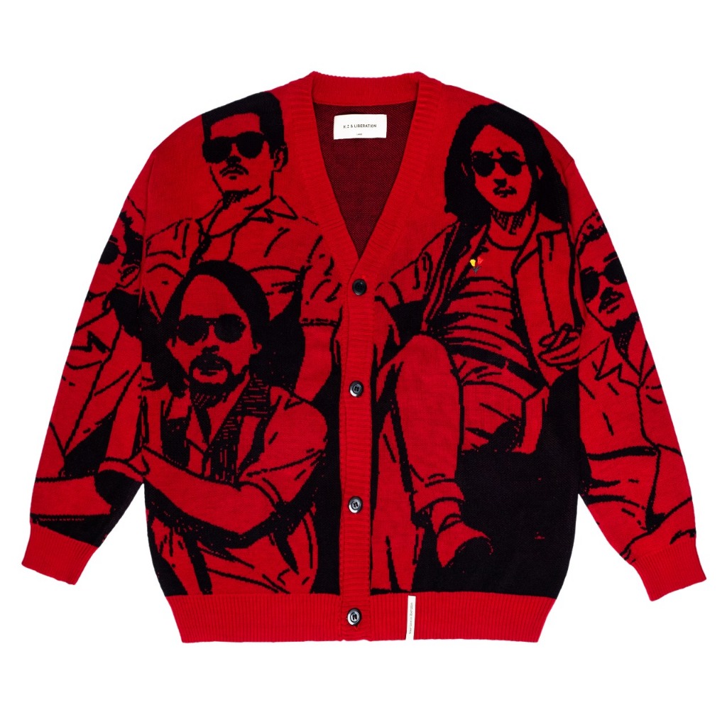 KZL X The Adams Collaboration DEPICTION - Knitted Cardigan Red