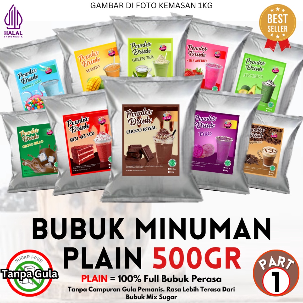 

[℡B51>] Bubuk Minuman PLAIN PART 1 500gr Serbuk Minuman Kekinian Discount