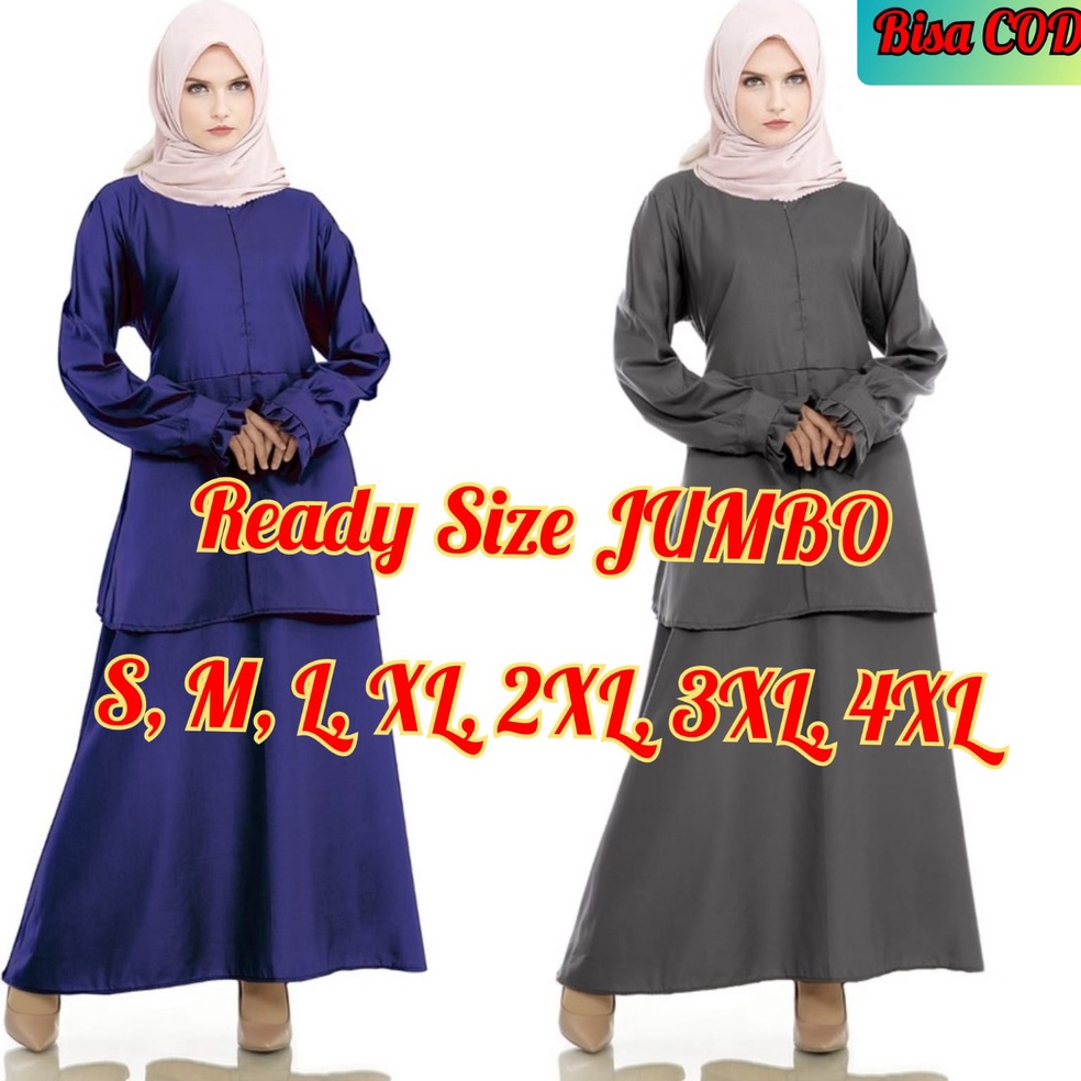KODE YSS664 Gamis Seragam PNS PDH ABU BIRU GREY DONGKER Toyobo seragam guru kerja terusan pdl pdh Mo