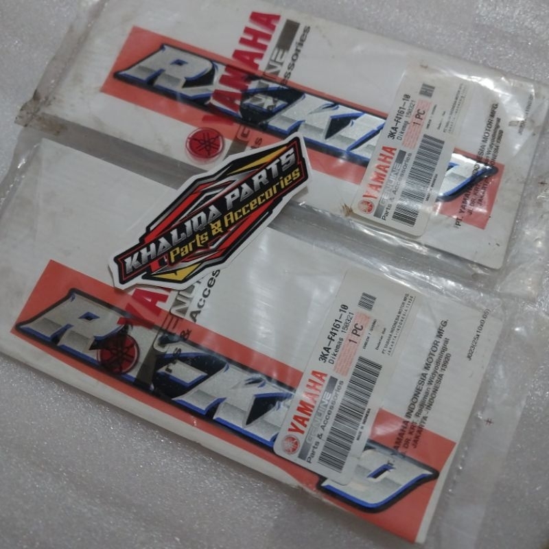 Emblem Box Aki Dop Aki Yamaha Rx king Original 2003-2004 biru